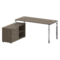 Metal System Direct Стол руководителя с тумбой левый БГ.СРТ-4.7 (L) Акация/Нерж. сталь 1700*1520*750 Metal System Direct Стол руководителя с тумбой левый БГ.СРТ-4.7 (L) Акация/Нерж. сталь 1700*1520*750