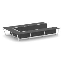 Стол для переговоров П-образный Steel Meet KD-PR.B.SP-15P / Тиквуд Светлый – Металл Белый / 4800×3200×750 Стол для переговоров П-образный Steel Meet KD-PR.B.SP-15P / Тиквуд Светлый – Металл Белый / 4800×3200×750