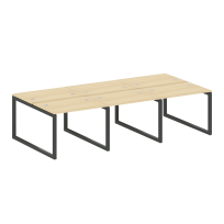 Metal System Quattro Р. ст. на 6 раб. места на О-образном м/к 50БО.СМ-6.1 Акация/Антрацит металл 3000*1475*750 Metal System Quattro Р. ст. на 6 раб. места на О-образном м/к 50БО.СМ-6.1 Акация/Антрацит металл 3000*1475*750