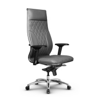 Кресло для руководителя Метта L 1m 44M/4D_17838_Кожа перфорированная NewLeather – Темно-бордовый