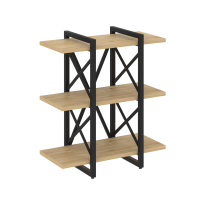 Loft Стеллаж на регулируемых опорах-3 полки VR.L-MST.O-3.4V Тиквуд тёмный/Чёрный металл 800×400×910 Loft Стеллаж на регулируемых опорах-3 полки VR.L-MST.O-3.4V Тиквуд тёмный/Чёрный металл 800×400×910
