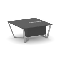 Сектор переговорного стола начальный Steel Meet L=1600 KD-PR.B.SPNW-16 / Тиквуд Светлый – Металл Серый / 1600×1600×750 Сектор переговорного стола начальный Steel Meet L=1600 KD-PR.B.SPNW-16 / Тиквуд Светлый – Металл Серый / 1600×1600×750