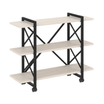 Loft Стеллаж на колесных опорах-3 полки VR.L-MST.K-3.8V Тиквуд тёмный/Чёрный металл 1200×400×968 Loft Стеллаж на колесных опорах-3 полки VR.L-MST.K-3.8V Тиквуд тёмный/Чёрный металл 1200×400×968