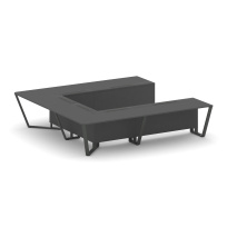Стол для переговоров П-образный Steel Meet KD-PR.B.SP-11P / Тиквуд Светлый – Металл Антрацит / 3200×3200×750 Стол для переговоров П-образный Steel Meet KD-PR.B.SP-11P / Тиквуд Светлый – Металл Антрацит / 3200×3200×750