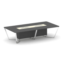 Стол для переговоров прямоугольный Steel Meet MM-PR.B.SP-12 / Тиквуд Светлый – Графит Глянец – Нержавеющая Сталь – Хром / 3200×1600×750 Стол для переговоров прямоугольный Steel Meet MM-PR.B.SP-12 / Тиквуд Светлый – Графит Глянец – Нержавеющая Сталь – Хром / 3200×1600×750