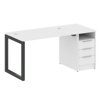 Metal System Quattro Р. ст. с тумбой на О-образном м/к 50БО.РС-СТП-1.2 Акация/Антрацит металл 1612*720*750 Metal System Quattro Р. ст. с тумбой на О-образном м/к 50БО.РС-СТП-1.2 Акация/Антрацит металл 1612*720*750