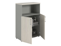 Шкаф NW 1280/2 полузакрытый белое дерево/серый Шкаф NW 1280/2 полузакрытый белое дерево/серый