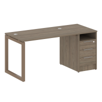 Metal System Quattro Р. ст. с тумбой на О-образном м/к 50БО.РС-СТП-1.2 Акация/Антрацит металл 1612*720*750 Metal System Quattro Р. ст. с тумбой на О-образном м/к 50БО.РС-СТП-1.2 Акация/Антрацит металл 1612*720*750