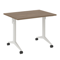 X-Pull Стол складной мобильный X.M-1.7 Тиквуд тёмный/Белый металл 980×720×753