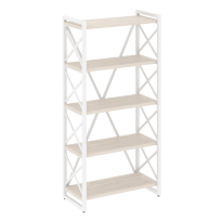 Loft Стеллаж на регулируемых опорах-5 полок VR.L-MST.O-5.8 Тиквуд тёмный/Чёрный металл 800×400×1650 Loft Стеллаж на регулируемых опорах-5 полок VR.L-MST.O-5.8 Тиквуд тёмный/Чёрный металл 800×400×1650