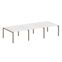 Metal System Quattro Р. ст. на 6 раб. места на П-образном м/к 50БП.СМ-6.2 Акация/Антрацит металл 3600*1475*750 Metal System Quattro Р. ст. на 6 раб. места на П-образном м/к 50БП.СМ-6.2 Акация/Антрацит металл 3600*1475*750