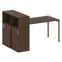 Metal System Quattro Стол офисный с шкафом-купе на П-образном м/к 40БП.РС-СШК-3.3 Т Вяз/Мокко металл 1810×1120×1098 Metal System Quattro Стол офисный с шкафом-купе на П-образном м/к 40БП.РС-СШК-3.3 Т Вяз/Мокко металл 1810×1120×1098