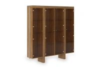 DAO Walnut Стеллаж со стеклянными дверьми DA2223 / Шпон Африканского ореха TA56A DA 2223 DAO Walnut Стеллаж со стеклянными дверьми DA2223 / Шпон Африканского ореха TA56A DA 2223
