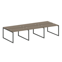Metal System Quattro Р. ст. на 6 раб. места на О-образном м/к 40БО.СМ-6.2 Акация/Антрацит металл 3600*1475*750 Metal System Quattro Р. ст. на 6 раб. места на О-образном м/к 40БО.СМ-6.2 Акация/Антрацит металл 3600*1475*750
