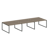 Metal System Quattro Р. ст. на 6 раб. места на О-образном м/к 40БО.СМ-6.3 Акация/Антрацит металл 4200*1475*750 Metal System Quattro Р. ст. на 6 раб. места на О-образном м/к 40БО.СМ-6.3 Акация/Антрацит металл 4200*1475*750