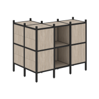 Loft Угловой внешний стеллаж наборный VR.L-51 Тиквуд тёмный/Белый металл 862×1278×1047 Loft Угловой внешний стеллаж наборный VR.L-51 Тиквуд тёмный/Белый металл 862×1278×1047