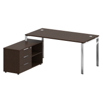 Metal System Direct Стол руководителя с тумбой левый БГ.СРТ-4.8 (L) Акация/Нерж. сталь 1700*1620*750 Metal System Direct Стол руководителя с тумбой левый БГ.СРТ-4.8 (L) Акация/Нерж. сталь 1700*1620*750