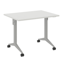 X-Pull Стол складной мобильный X.M-1.7 Тиквуд тёмный/Белый металл 980×720×753