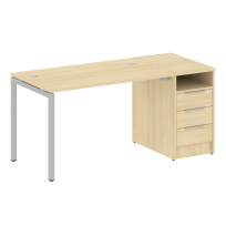 Metal System Quattro Р. ст. с тумбой на П-образном м/к 40БП.РС-СТП-1.2 Акация/Антрацит металл 1612*720*750 Metal System Quattro Р. ст. с тумбой на П-образном м/к 40БП.РС-СТП-1.2 Акация/Антрацит металл 1612*720*750