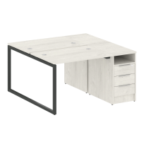 Metal System Quattro Р. ст. с тумбой на О-образном м/к 40БО.РС-СТП-2.1 Акация/Антрацит металл 1412*1475*750 Metal System Quattro Р. ст. с тумбой на О-образном м/к 40БО.РС-СТП-2.1 Акация/Антрацит металл 1412*1475*750
