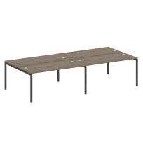 Metal System Quattro Р. ст. на 4 раб. места на П-образном м/к 40БП.СМ-4.4 Акация/Антрацит металл 3200*1475*750 Metal System Quattro Р. ст. на 4 раб. места на П-образном м/к 40БП.СМ-4.4 Акация/Антрацит металл 3200*1475*750