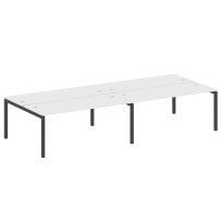 Metal System Quattro Р. ст. на 4 раб. места на П-образном м/к 50БП.СМ-4.5 Акация/Антрацит металл 3600*1475*750 Metal System Quattro Р. ст. на 4 раб. места на П-образном м/к 50БП.СМ-4.5 Акация/Антрацит металл 3600*1475*750