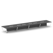Стол для переговоров прямоугольный Steel Meet MD-PR.B.SP-24 / Тиквуд Светлый – Нержавеющая Сталь – Хром / 8000×1600×750 Стол для переговоров прямоугольный Steel Meet MD-PR.B.SP-24 / Тиквуд Светлый – Нержавеющая Сталь – Хром / 8000×1600×750
