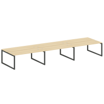 Metal System Quattro Р. ст. на 6 раб. места на О-образном м/к 50БО.СМ-6.5 Акация/Антрацит металл 5400*1475*750 Metal System Quattro Р. ст. на 6 раб. места на О-образном м/к 50БО.СМ-6.5 Акация/Антрацит металл 5400*1475*750