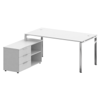Metal System Direct Стол руководителя с тумбой левый БГ.СРТ-4.8 (L) Акация/Нерж. сталь 1700*1620*750 Metal System Direct Стол руководителя с тумбой левый БГ.СРТ-4.8 (L) Акация/Нерж. сталь 1700*1620*750