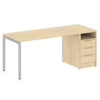 Metal System Quattro Р. ст. с тумбой на П-образном м/к 40БП.РС-СТП-1.3 Акация/Антрацит металл 1812*720*750 Metal System Quattro Р. ст. с тумбой на П-образном м/к 40БП.РС-СТП-1.3 Акация/Антрацит металл 1812*720*750