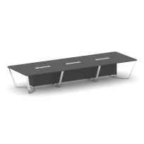 Стол для переговоров прямоугольный Steel Meet MD-PR.B.SP-16 / Тиквуд Светлый – Нержавеющая Сталь – Хром / 4800×1600×750 Стол для переговоров прямоугольный Steel Meet MD-PR.B.SP-16 / Тиквуд Светлый – Нержавеющая Сталь – Хром / 4800×1600×750