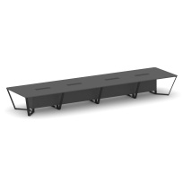 Стол для переговоров прямоугольный Steel Meet KD-PR.B.SP-20 / Тиквуд Светлый – Металл Черный / 6400×1600×750 Стол для переговоров прямоугольный Steel Meet KD-PR.B.SP-20 / Тиквуд Светлый – Металл Черный / 6400×1600×750