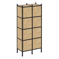Loft Прямой стеллаж наборный VR.L-04 Тиквуд тёмный/Белый металл 862×446×1869 Loft Прямой стеллаж наборный VR.L-04 Тиквуд тёмный/Белый металл 862×446×1869