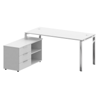 Metal System Direct Стол руководителя с тумбой левый БГ.СРТ-4.7 (L) Акация/Нерж. сталь 1700*1520*750 Metal System Direct Стол руководителя с тумбой левый БГ.СРТ-4.7 (L) Акация/Нерж. сталь 1700*1520*750