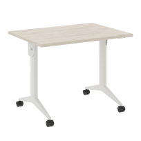 X-Pull Стол складной мобильный X.M-1.7 Тиквуд тёмный/Белый металл 980×720×753