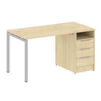 Metal System Quattro Р. ст. с тумбой на П-образном м/к 40БП.РС-СТП-1.1 Акация/Антрацит металл 1412*720*750 Metal System Quattro Р. ст. с тумбой на П-образном м/к 40БП.РС-СТП-1.1 Акация/Антрацит металл 1412*720*750