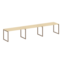 Metal System Quattro Р. ст. на 3 раб. места на О-образном м/к 40БО.СМ-3.3 Акация/Антрацит металл 4200*720*750 Metal System Quattro Р. ст. на 3 раб. места на О-образном м/к 40БО.СМ-3.3 Акация/Антрацит металл 4200*720*750