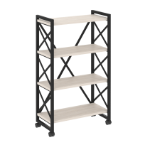 Loft Стеллаж на колесных опорах-4 полки VR.L-MST.K-4.8 Тиквуд тёмный/Чёрный металл 800×400×1334 Loft Стеллаж на колесных опорах-4 полки VR.L-MST.K-4.8 Тиквуд тёмный/Чёрный металл 800×400×1334