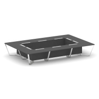 Стол для переговоров прямоугольный Steel Meet MD-PR.B.SP-20K / Тиквуд Светлый – Нержавеющая Сталь – Хром / 4800×3200×750 Стол для переговоров прямоугольный Steel Meet MD-PR.B.SP-20K / Тиквуд Светлый – Нержавеющая Сталь – Хром / 4800×3200×750