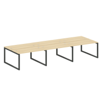 Metal System Quattro Р. ст. на 6 раб. места на О-образном м/к 50БО.СМ-6.3 Акация/Антрацит металл 4200*1475*750 Metal System Quattro Р. ст. на 6 раб. места на О-образном м/к 50БО.СМ-6.3 Акация/Антрацит металл 4200*1475*750