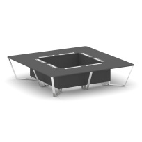 Стол для переговоров квадратный Steel Meet MD-PR.B.SP-16K / Тиквуд Светлый – Нержавеющая Сталь – Хром / 3200×3200×750 Стол для переговоров квадратный Steel Meet MD-PR.B.SP-16K / Тиквуд Светлый – Нержавеющая Сталь – Хром / 3200×3200×750