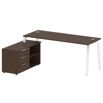 Metal System Р. ст. с тумбой на А-образном м/к БА.РС-СТС-2.5 (L) Акация/Антрацит металл 1900*1520*750 Metal System Р. ст. с тумбой на А-образном м/к БА.РС-СТС-2.5 (L) Акация/Антрацит металл 1900*1520*750