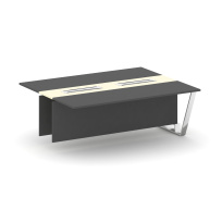 Сектор переговорного стола проходной Steel Meet L=2000 MM-PR.B.SPPW-20 / Тиквуд Светлый – Графит Глянец – Нержавеющая Сталь – Хром / 2000×1600×750 Сектор переговорного стола проходной Steel Meet L=2000 MM-PR.B.SPPW-20 / Тиквуд Светлый – Графит Глянец – Нержавеющая Сталь – Хром / 2000×1600×750