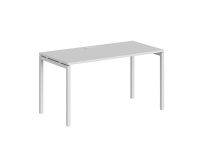 Стол офисный Sigma / 1600×600×750 / Металл: 40×40 Белый; Столешница: Дуб темный / SG.203.OD.44.WH Стол офисный Sigma / 1600×600×750 / Металл: 40×40 Белый; Столешница: Дуб темный / SG.203.OD.44.WH