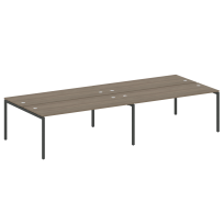 Metal System Quattro Р. ст. на 4 раб. места на П-образном м/к 40БП.СМ-4.5 Акация/Антрацит металл 3600*1475*750 Metal System Quattro Р. ст. на 4 раб. места на П-образном м/к 40БП.СМ-4.5 Акация/Антрацит металл 3600*1475*750