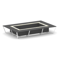 Стол для переговоров прямоугольный Steel Meet KM-PR.B.SP-20K / Тиквуд Светлый – Графит Глянец – Металл Белый / 4800×3200×750 Стол для переговоров прямоугольный Steel Meet KM-PR.B.SP-20K / Тиквуд Светлый – Графит Глянец – Металл Белый / 4800×3200×750