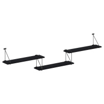 Полка с полкодержателями SH4-ROD/BAR Дуб Юкон 1780х166х392 COFFEE