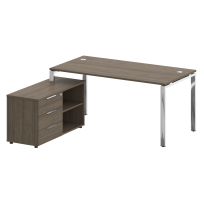 Metal System Direct Стол руководителя с тумбой левый БГ.СРТ-4.8 (L) Акация/Нерж. сталь 1700*1620*750 Metal System Direct Стол руководителя с тумбой левый БГ.СРТ-4.8 (L) Акация/Нерж. сталь 1700*1620*750