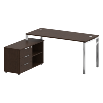 Metal System Direct Стол руководителя с тумбой левый БГ.СРТ-4.7 (L) Акация/Нерж. сталь 1700*1520*750 Metal System Direct Стол руководителя с тумбой левый БГ.СРТ-4.7 (L) Акация/Нерж. сталь 1700*1520*750