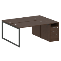 Metal System Quattro Р. ст. с тумбой на О-образном м/к 40БО.РС-СТП-2.3 Акация/Антрацит металл 1812*1475*750 Metal System Quattro Р. ст. с тумбой на О-образном м/к 40БО.РС-СТП-2.3 Акация/Антрацит металл 1812*1475*750